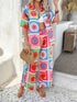 'Splendory' Collared Print Top and Pants Set - Celes Fashion